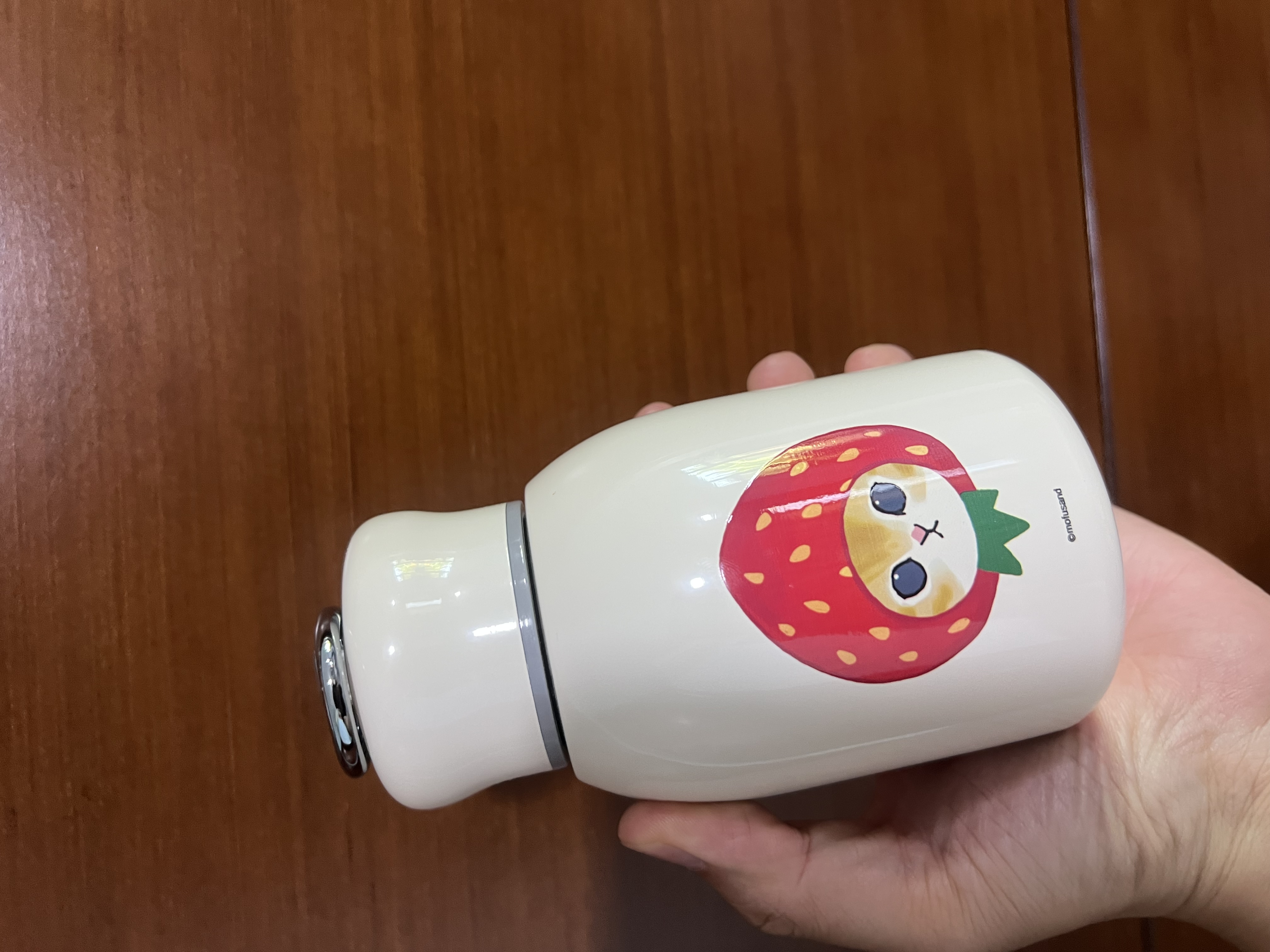 💎現貨💎Mofusand x 奈雪的茶 2024 霸氣奶香香草莓不銹鋼保溫杯300ml