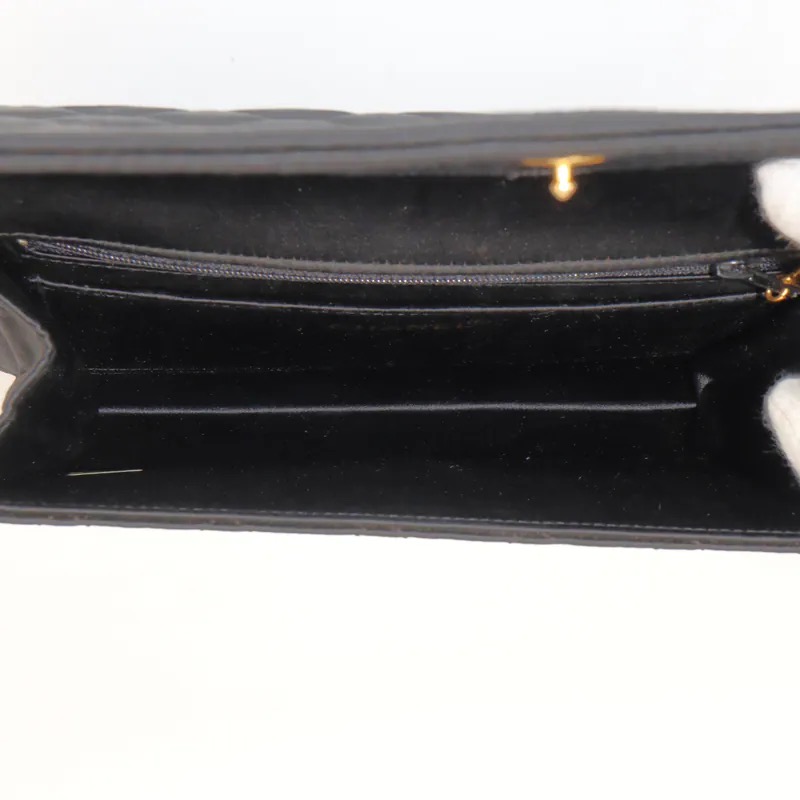 Chanel Vintage Quilted Satin Evening Flap Clutch