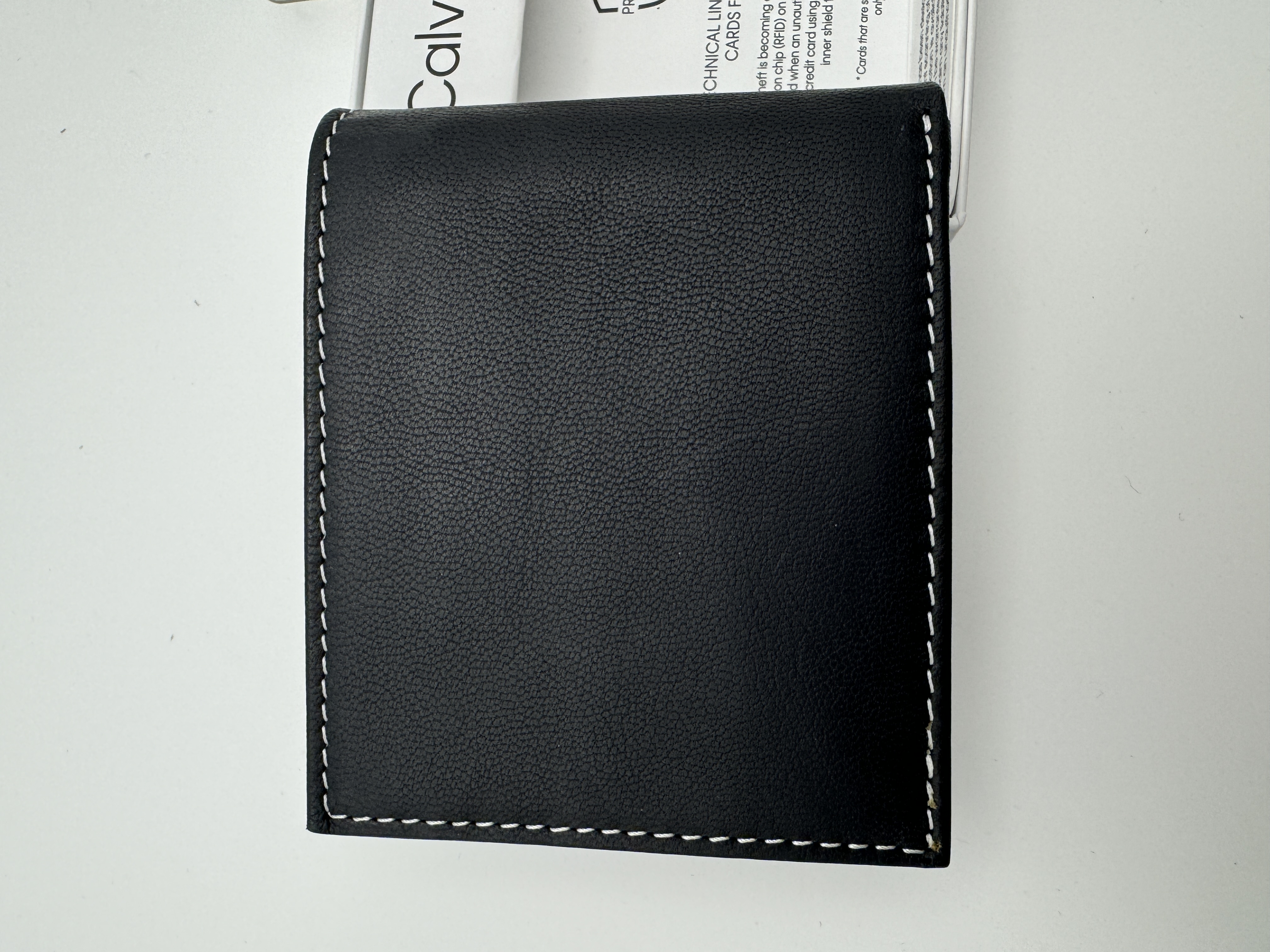 Calvin Klein 黑色皮銀包 (香港現貨) - CK2255