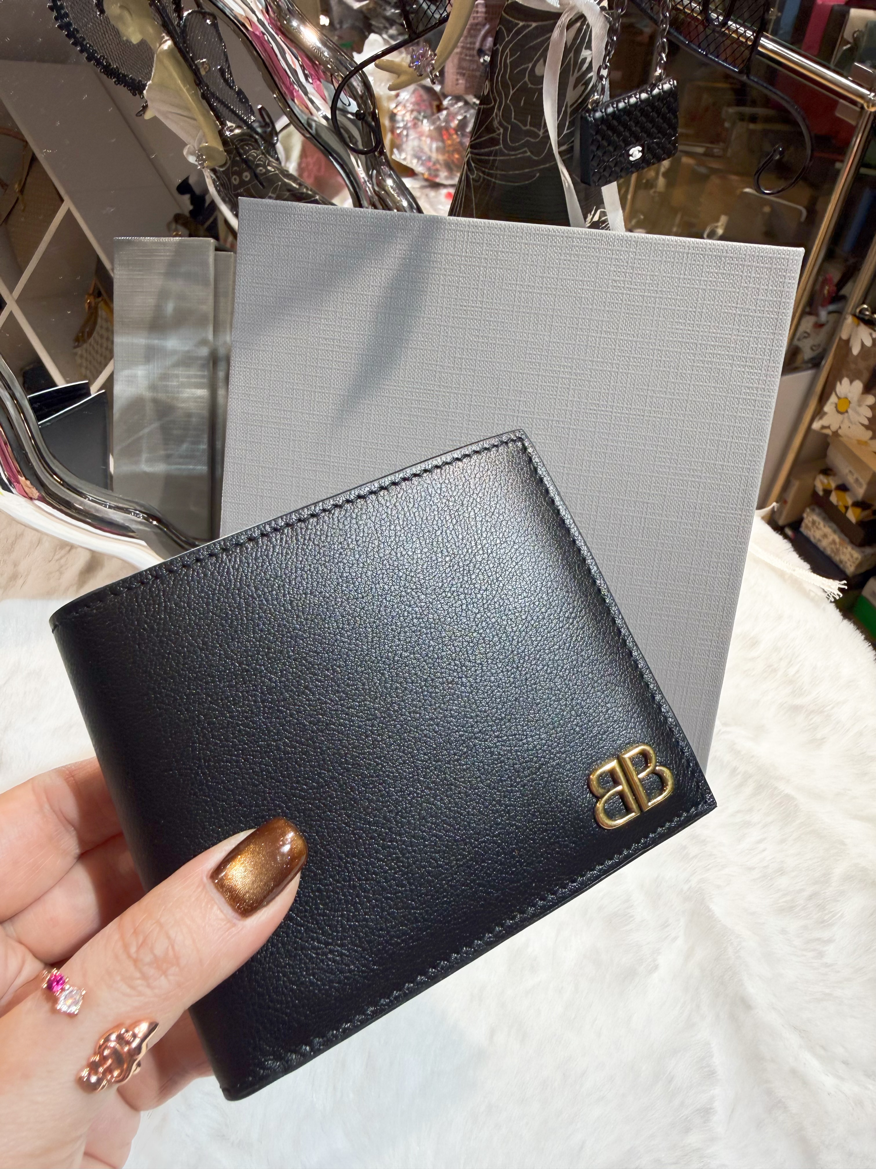 Balenciaga bi fold wallet 738/bb/blk