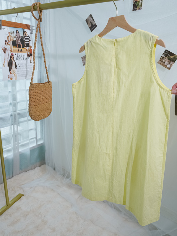 Sleeveless A-Line Mini Dress with Bow Pocket Details ‖ 蝴蝶结口袋无袖A字短连衣裙 KR02130421Y