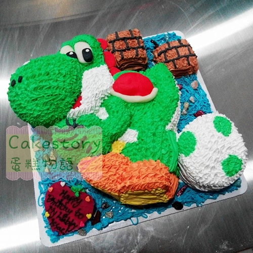 T248. Super mario Yoshi耀西蛋糕  #急單蛋糕