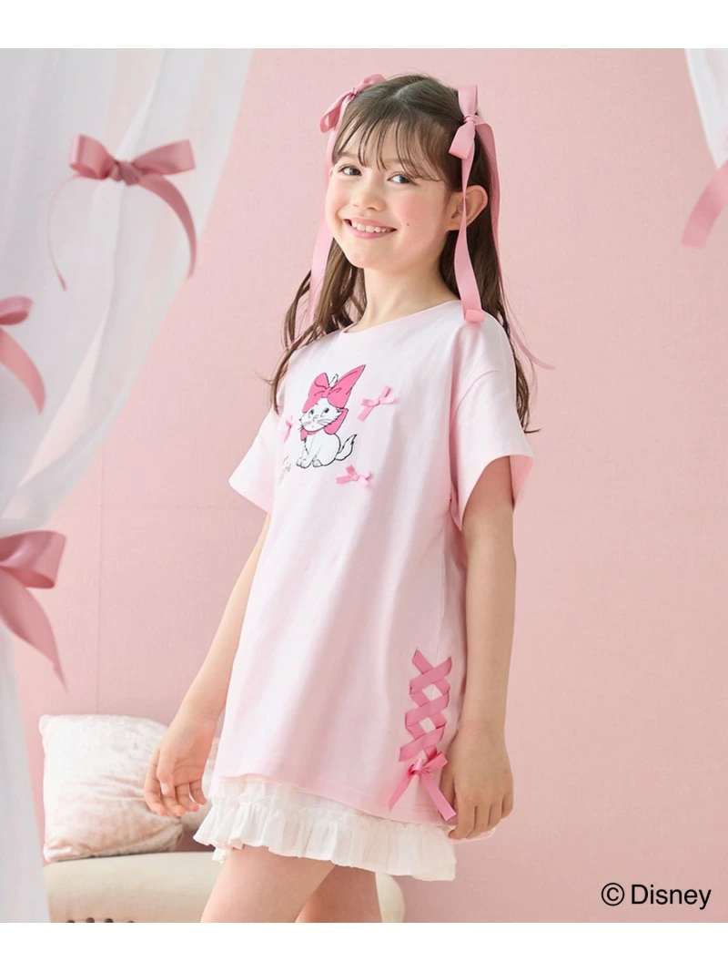 🆕【⭐訂購⭐】🇯🇵日本直送 #Marie 少女絲帶 寬鬆版型 連身裙式 短袖Tee［2款選］🌀 [ELDA-0252][260528]