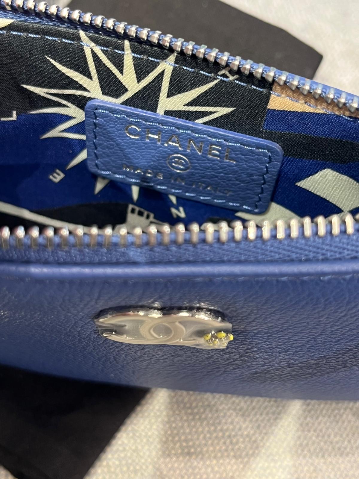 未使用品 Chanel zip mini pouch 15cm 牛皮 100%Authentic, 未使用品,unused ✅card✅dust bag✅box