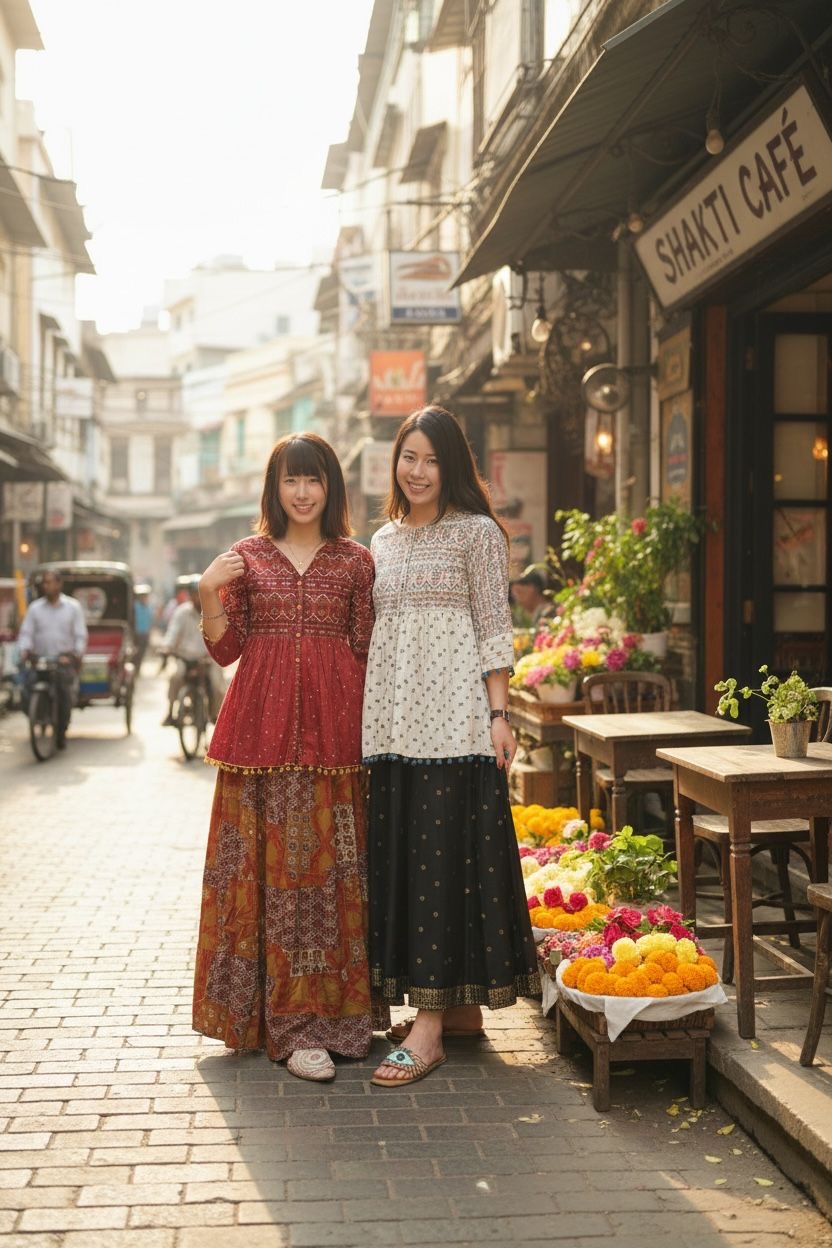 Black Gold Print Skirt #1391