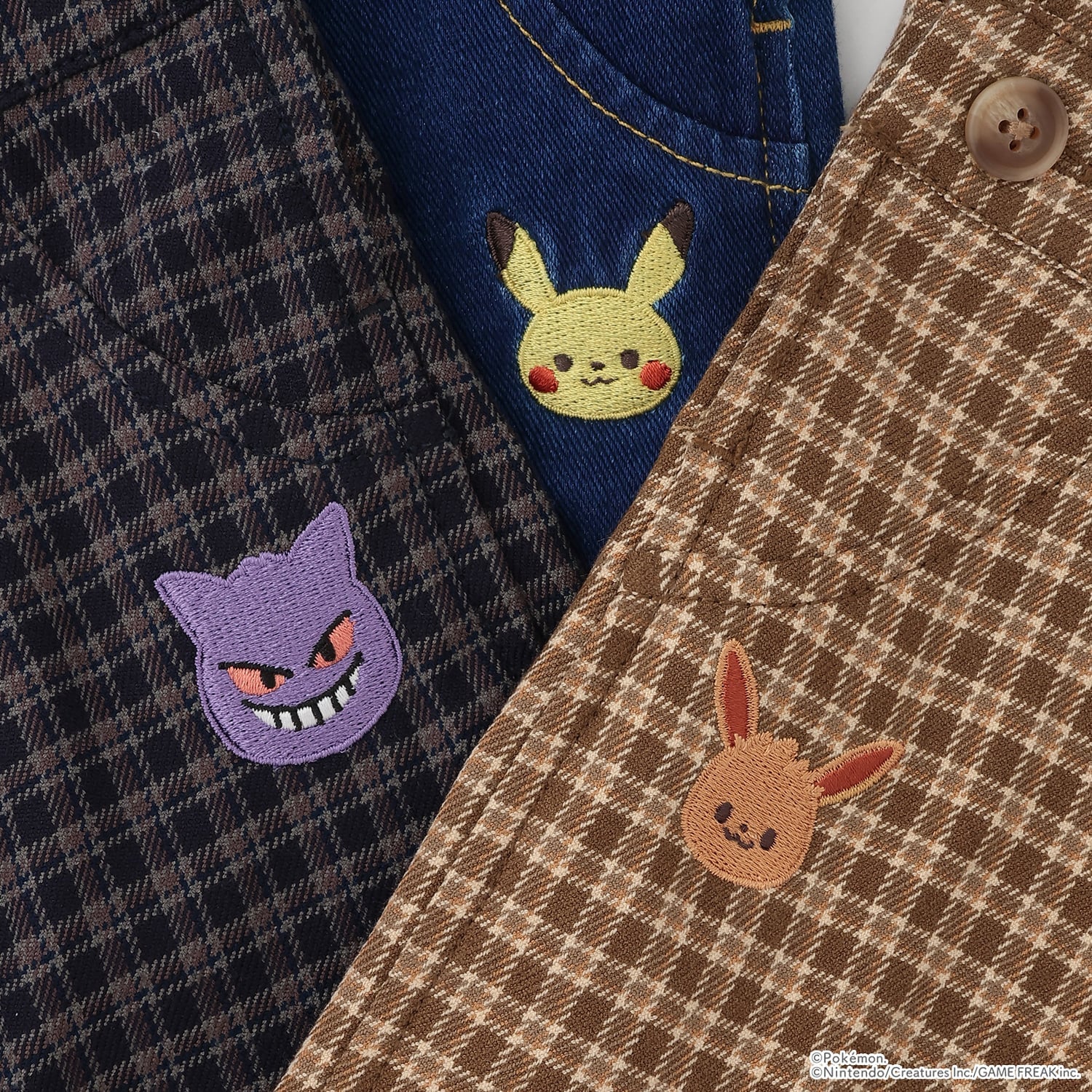 🆕【⭐訂購⭐】  🇯🇵日本直送 🌀日本品牌 #Pokemon monpoke系列 刺繡 背帶褲  [3款選] 🌀 [ELJA-0097][261110]