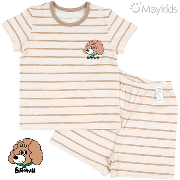 Maykids 5分袖家居服 (簡約小狗)