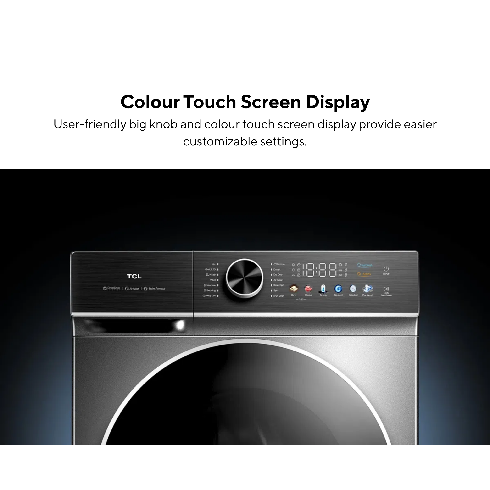 TCL 10.5kg/6kg Direct Drive Front Load Washer Dryer Combo (TWD105-C31DG)