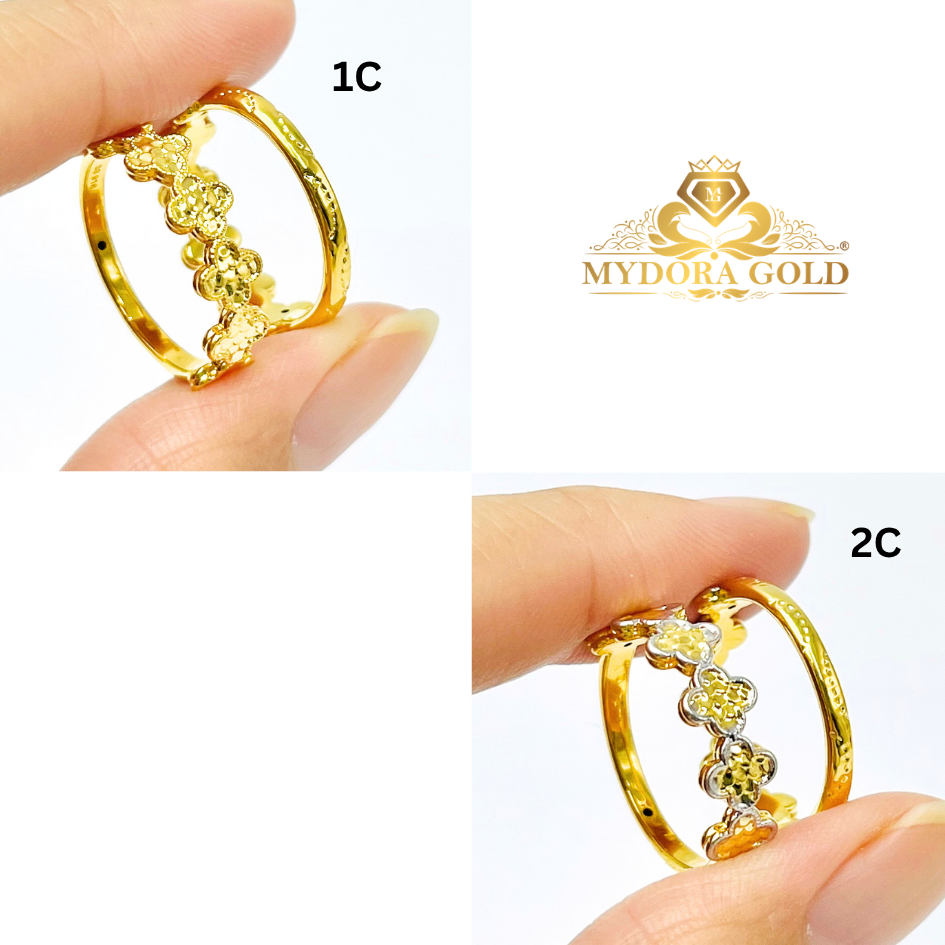 MYDORA Cincin Sisik Clover (5G) l EMAS 916/22K