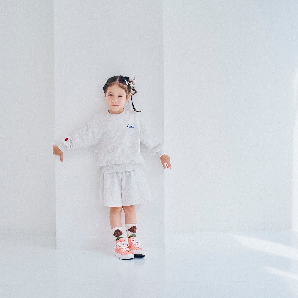 🆕【⭐訂購⭐】🌀刺繡心型logo泡泡袖衛衣+裙褲 套裝［2款選］🌀 [ELBA-0125][260315]