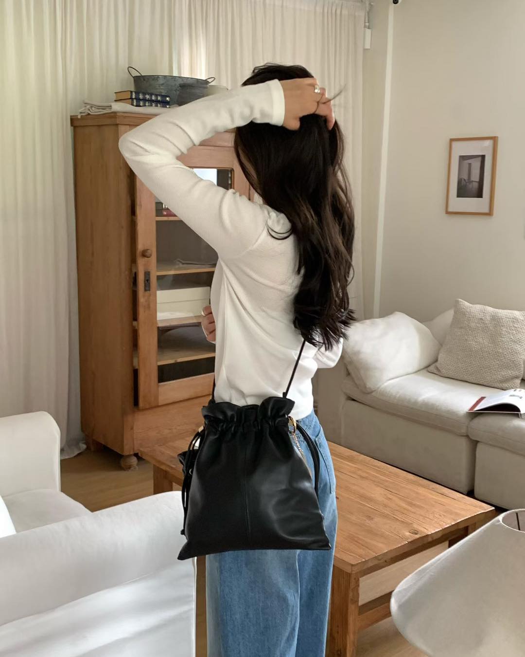 手工牛皮手袋set 