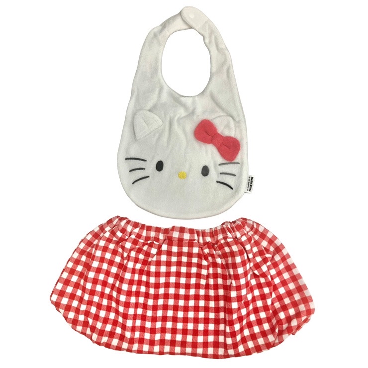 🇯🇵限量預訂 日本直送🇯🇵Hello Kitty造型毛巾布圍兜燈籠褲套裝