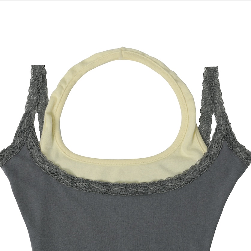 Lace-Trim Halter Layered Tank Top