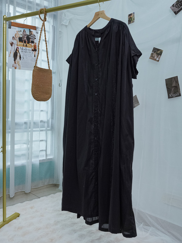 Linen-Cotton Longline Button-Down Shirt ‖ 棉麻开襟长版衬衫 KR021524412