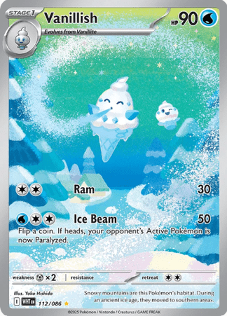 Pokemon TCG White Flare - Vanillish-112/086