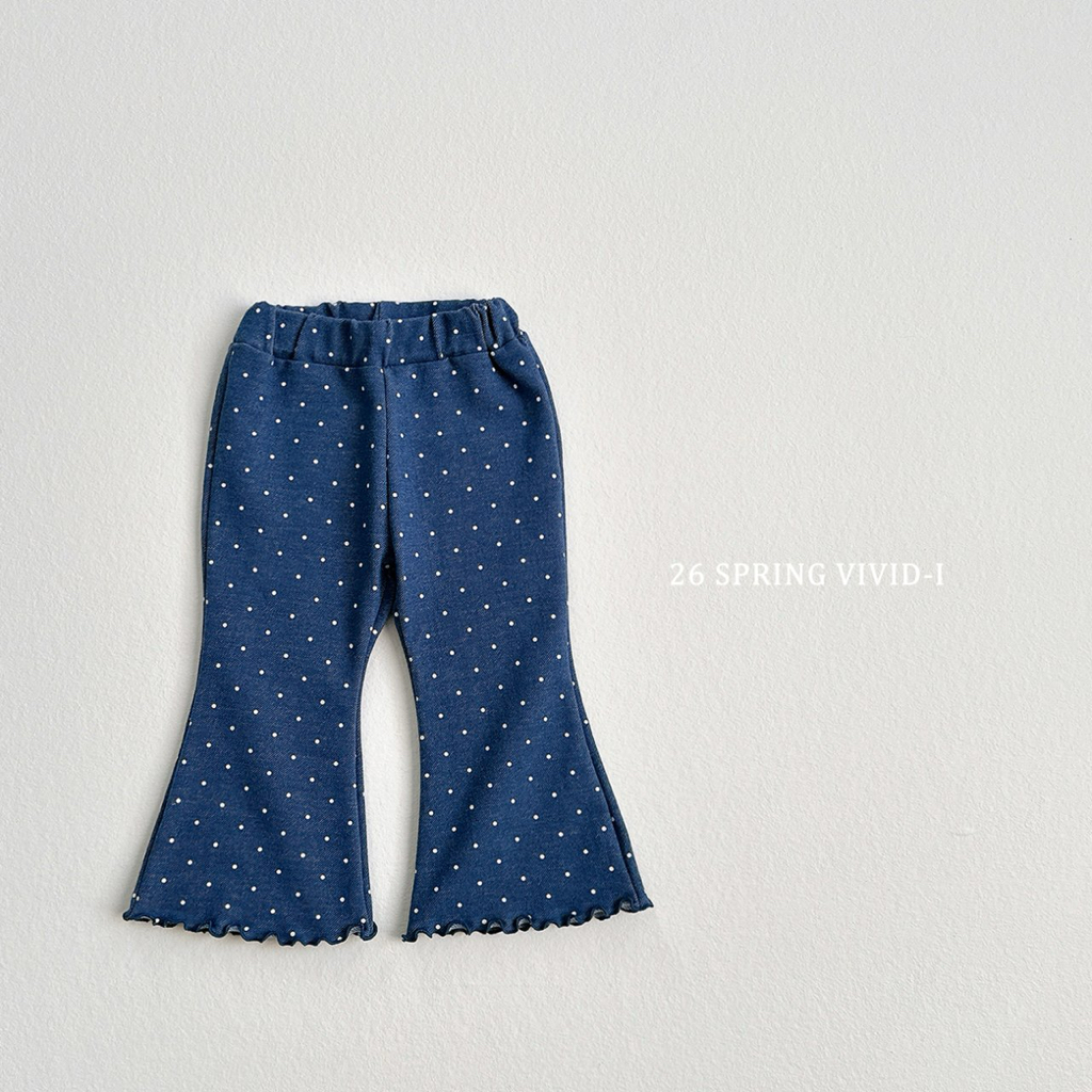 🌸預訂 韓國直送🌸🇰🇷VIVIDI四色彈性牛仔花邊喇叭褲