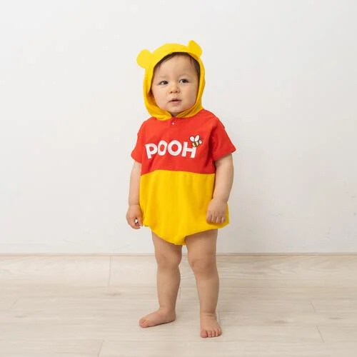 🇯🇵預訂 日本直送🇯🇵Winnie the pooh小熊維尼造型連帽短袖包屁衣