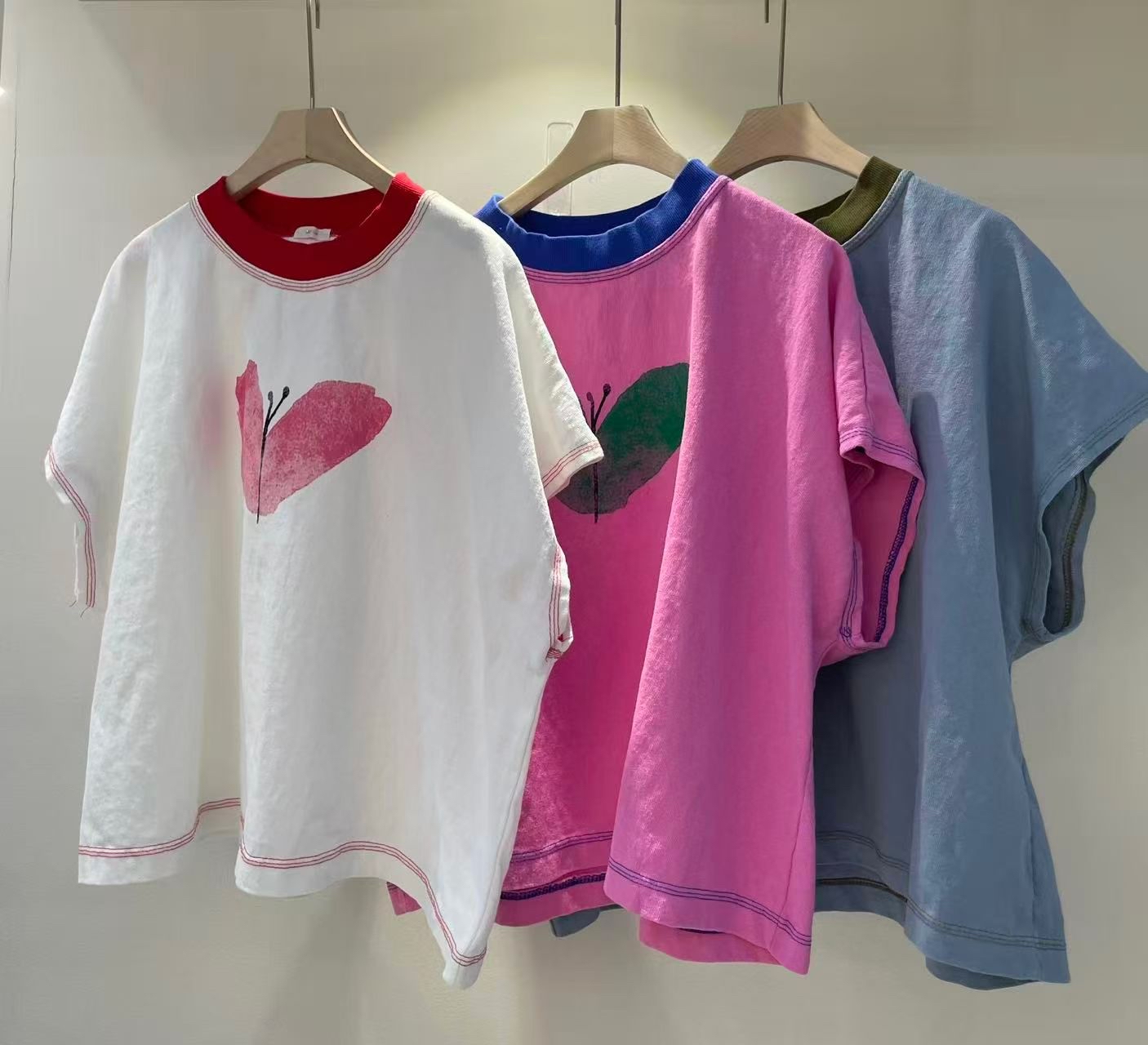 XNN OX 水印式蝴蝶top