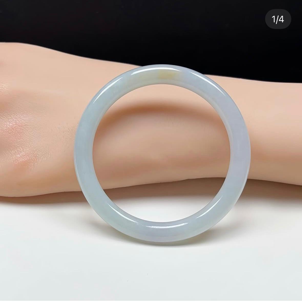 53.5mm 冰白黃翡圓條