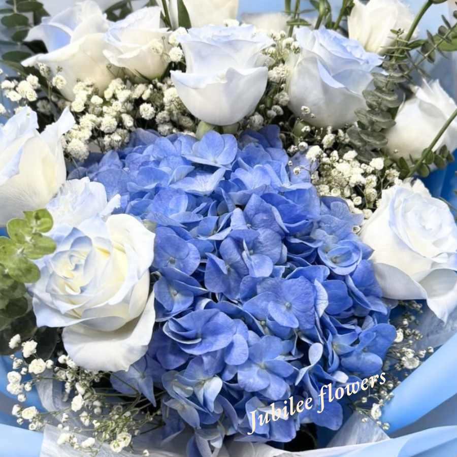 藍繡球 · 碎冰藍混搭花束