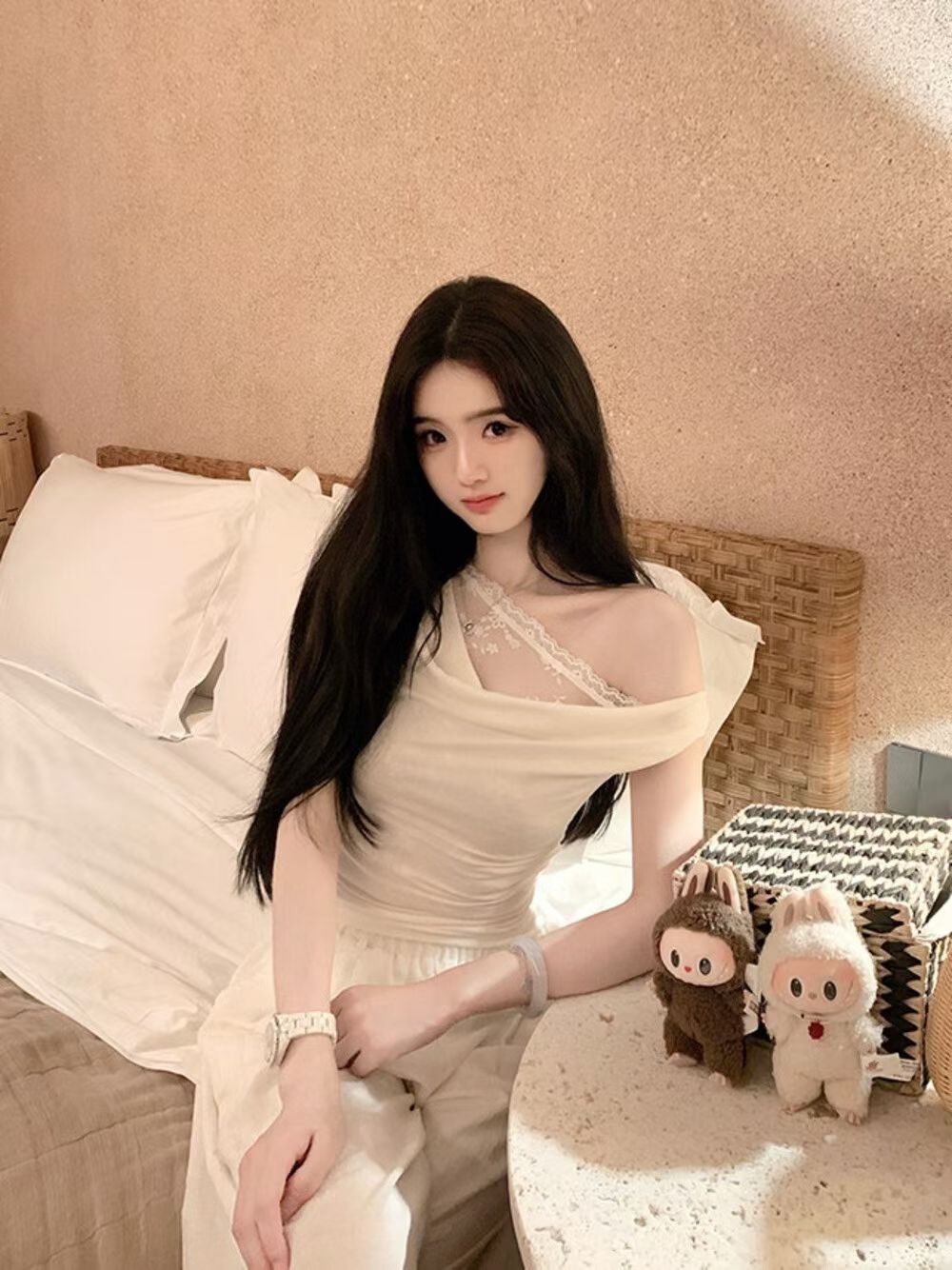 1751 Soft Mesh Cowl Neck Tee 柔感网纱荡领短袖