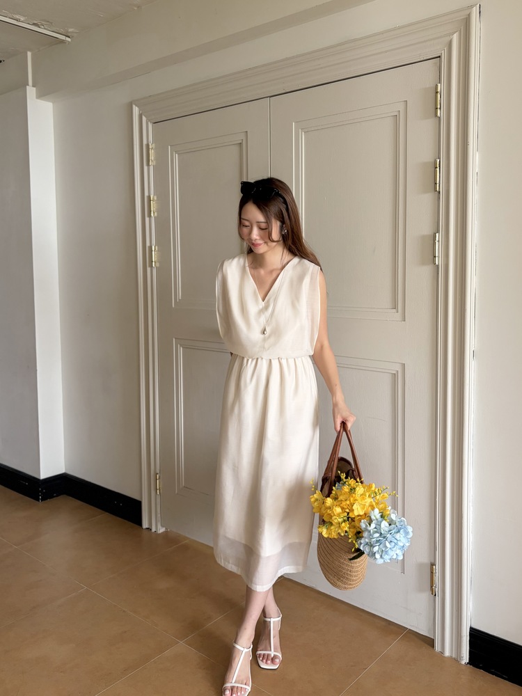 The Romance Two-Way Dress (Cream)