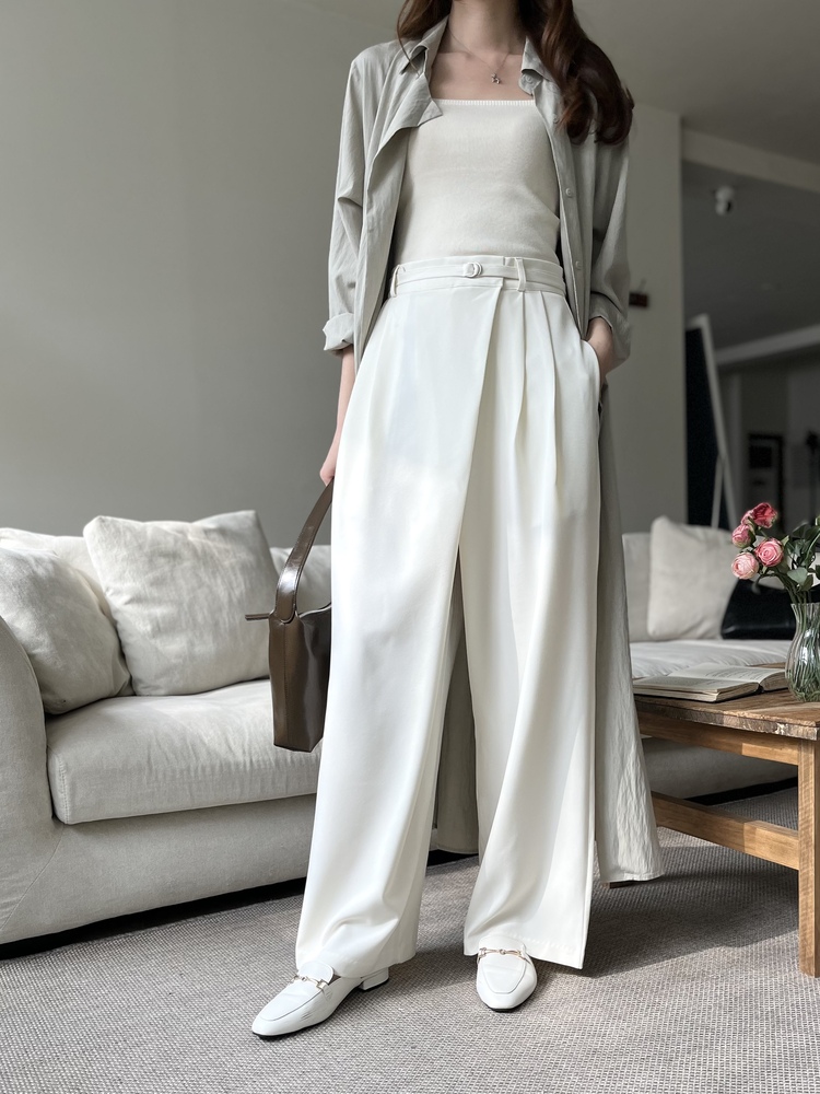 Asymmetric Wrap-Line Slacks (Ivory)