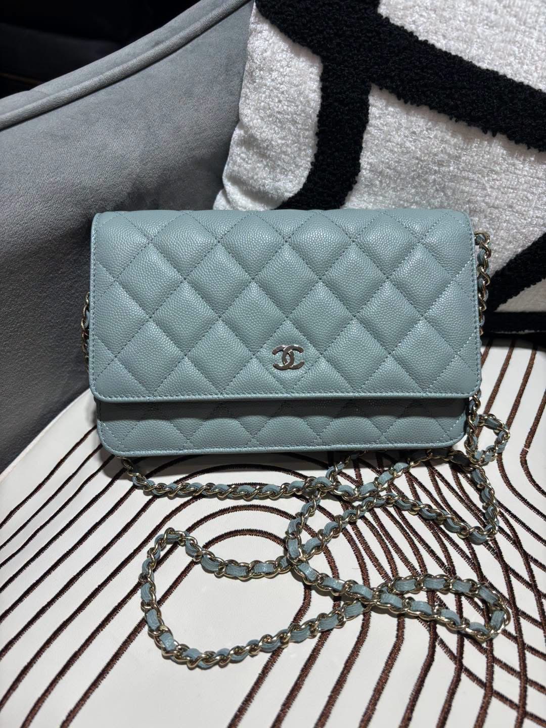 全新 Chanel Wallet On Chain 荔枝牛皮 100%Authentic, Brand New 全新 ✅晶片✅Dust bag✅Box