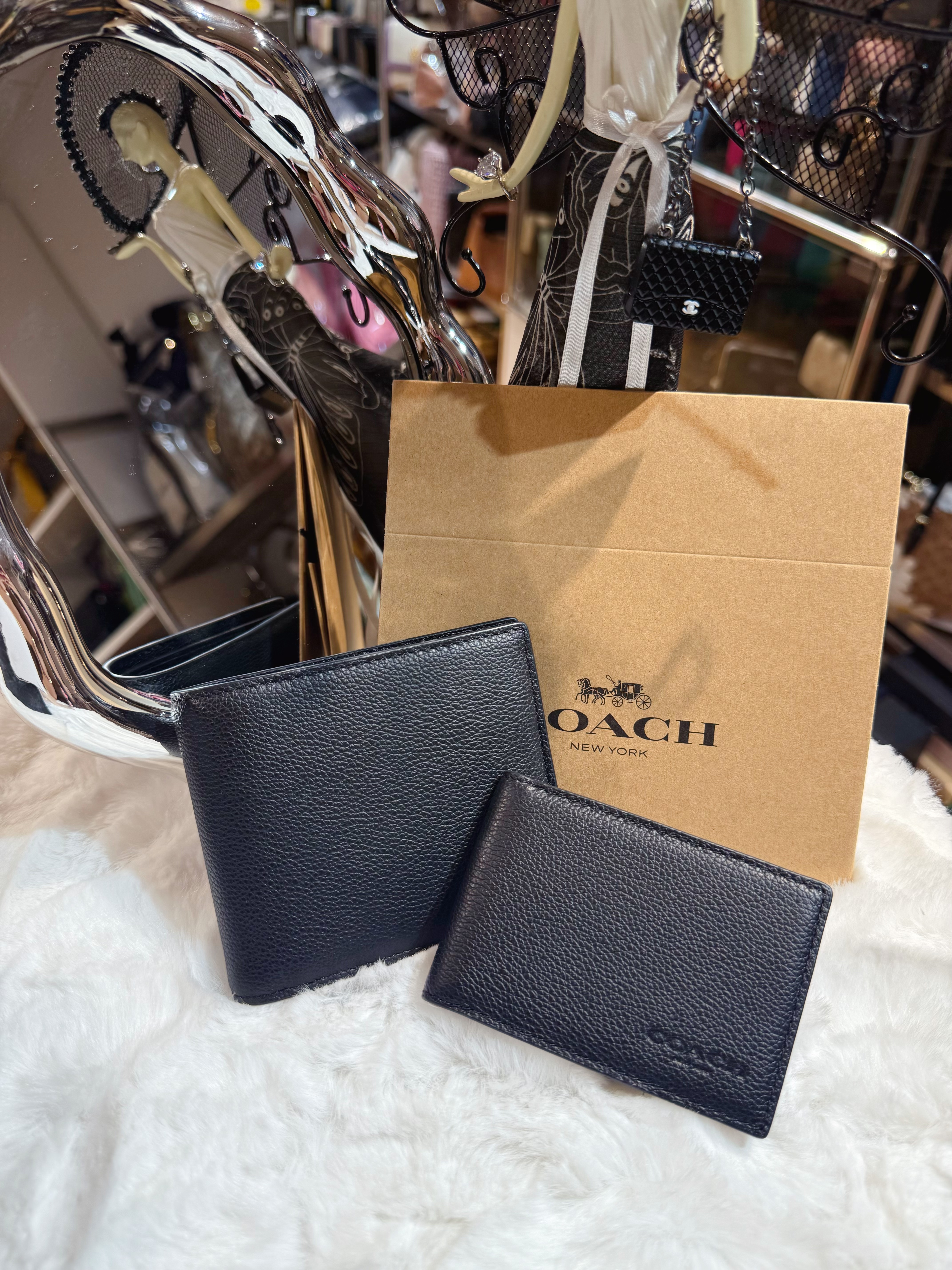 Coach bi fold wallet 1205/pebb/blk