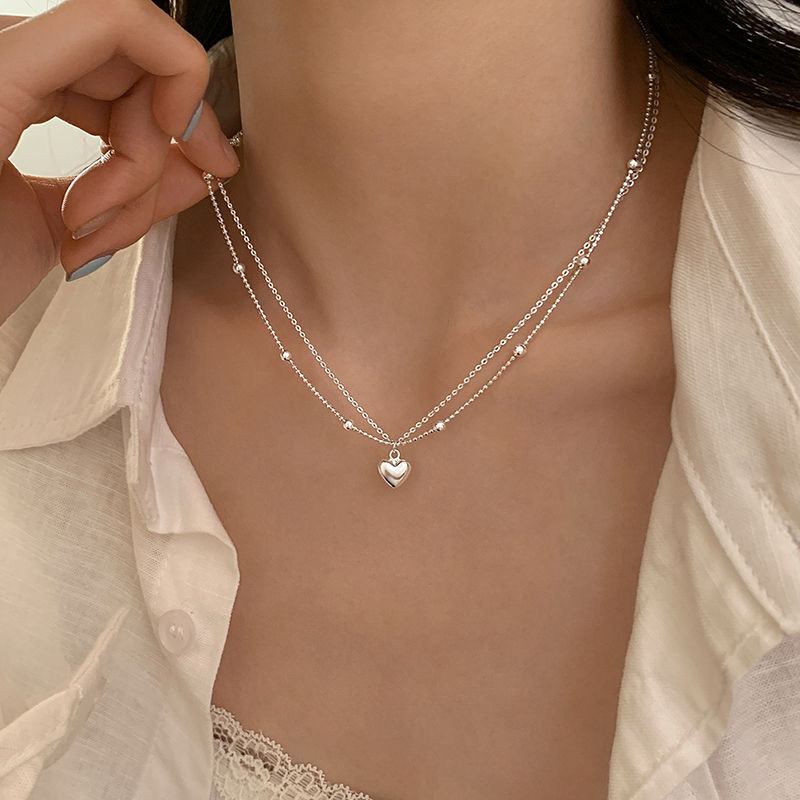 NL104双层爱心项链