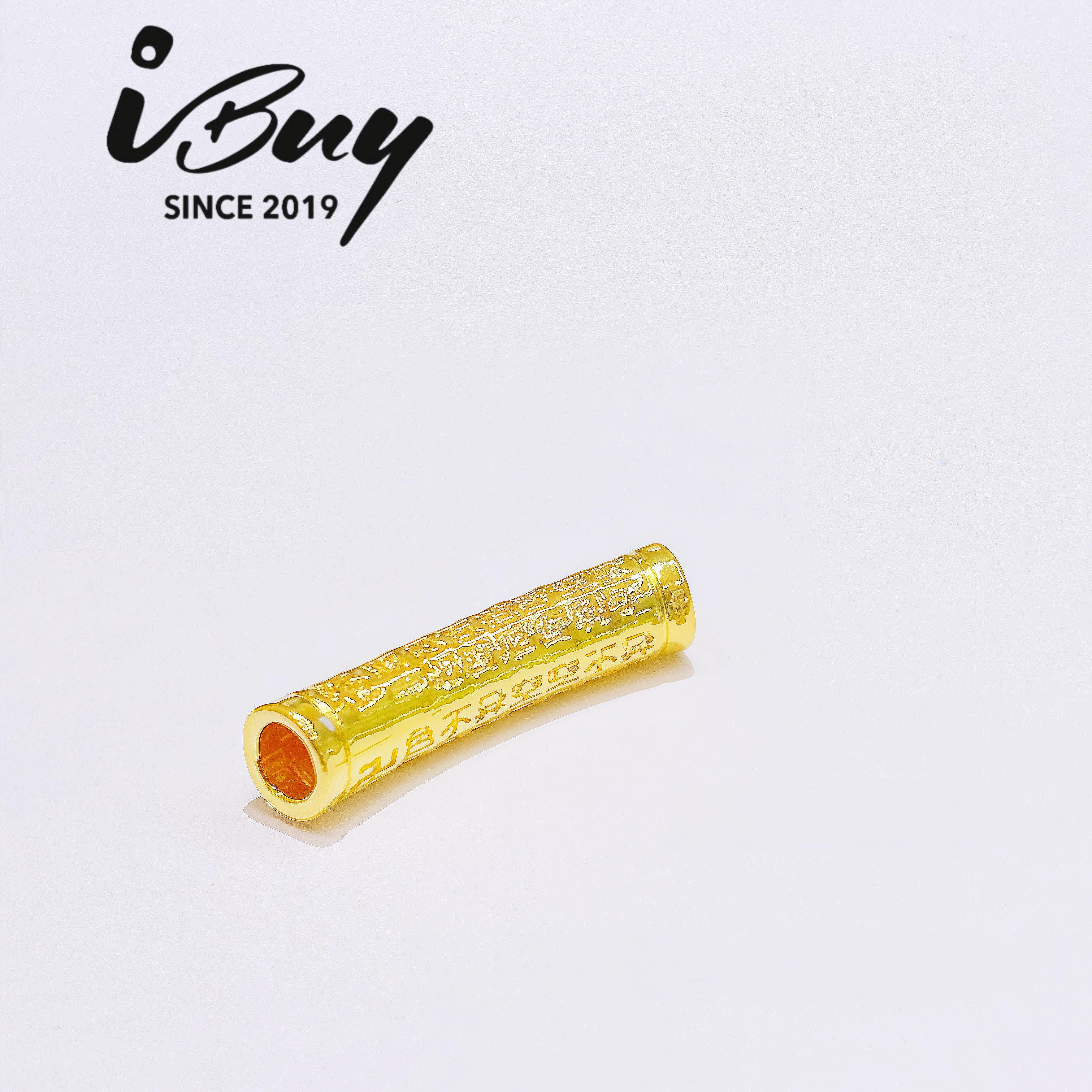 999 GOLD HEART SUTRA CURVED TUBE 999 金 心经弯管
