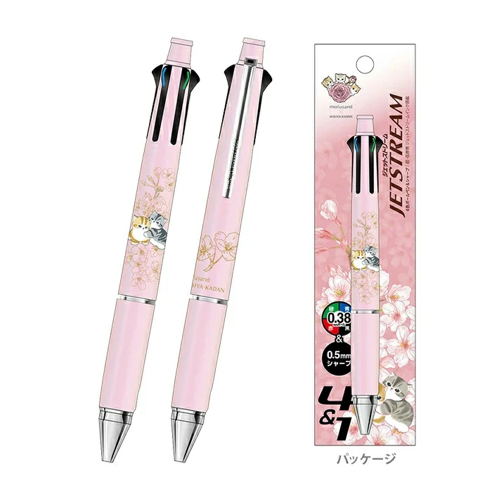 日本製  mofusand x 日比谷花壇 Jetstream 4&1 多功能原子筆 Spring限定