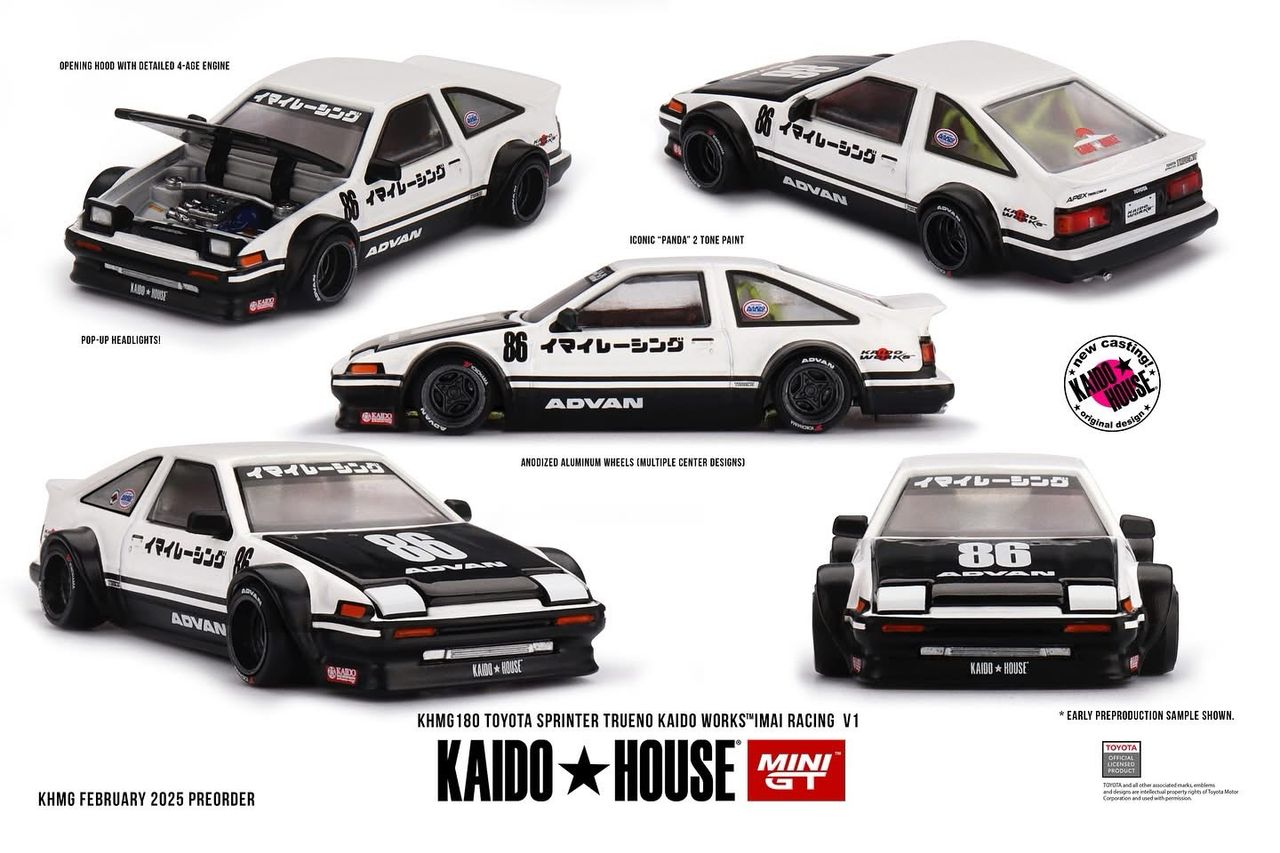 Kaido House 1/64 Toyota AE86 Sprinter Trueno Kaido Street V1 - KHMG180