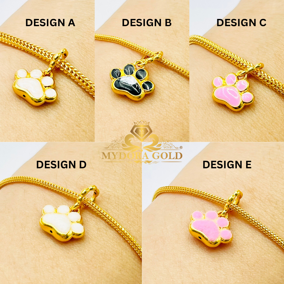 MYDORA Charm Comel Paw Print (5G) l EMAS 916/22K