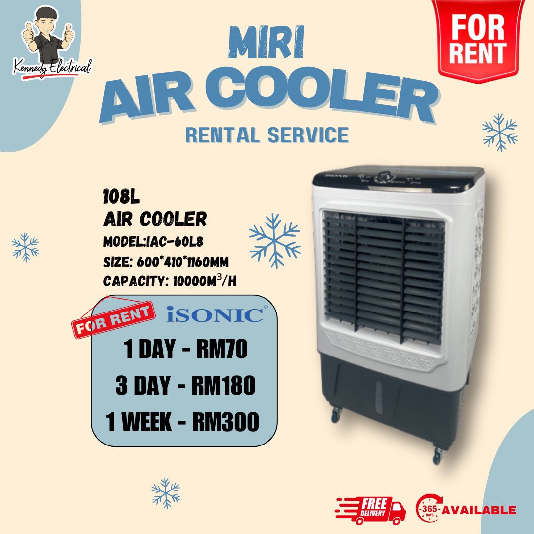 iSONIC IAC-60L8 Portable Air Cooler Rental (108L) | Miri Rental Service