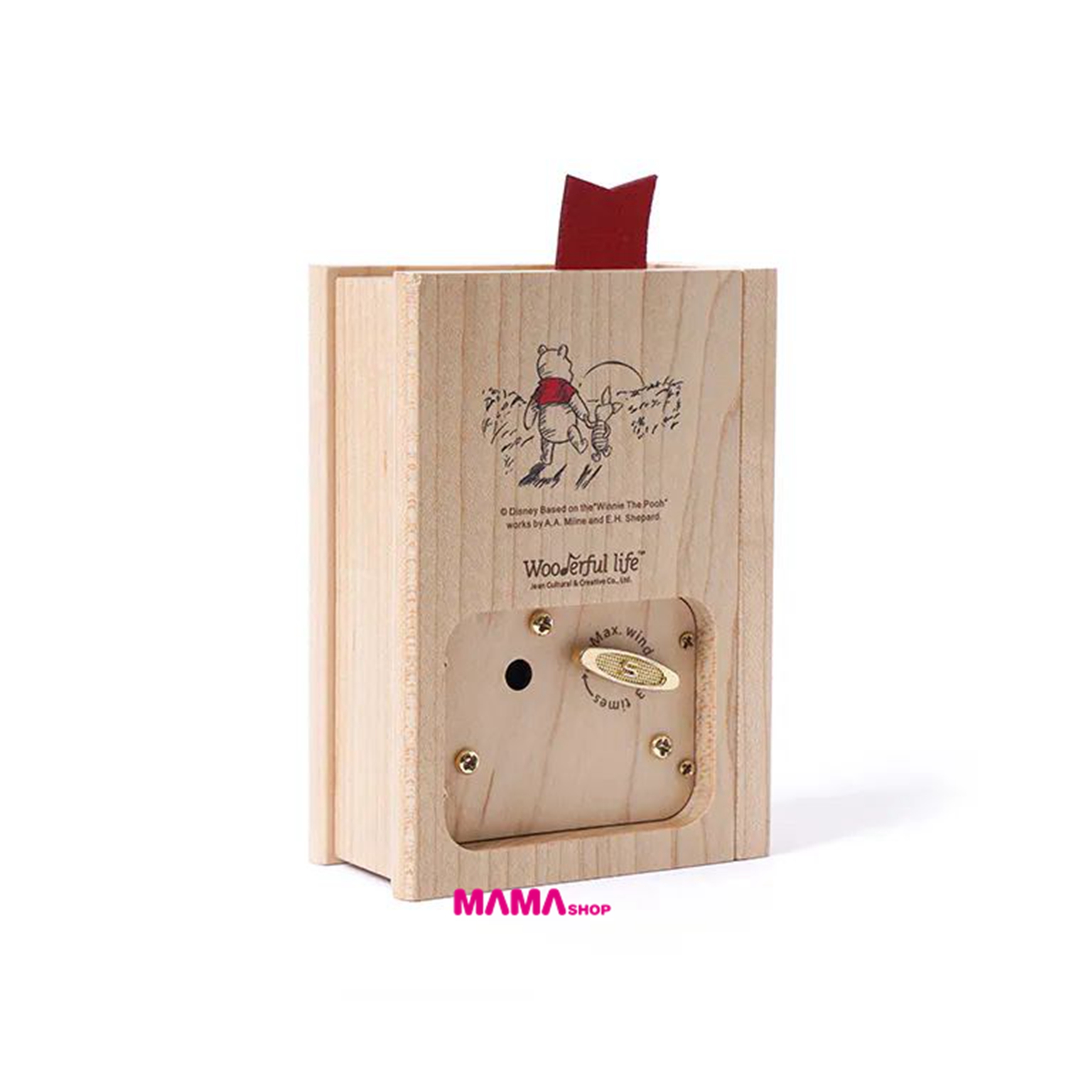 台灣直送迪士尼小熊維尼典藏書造型音樂盒