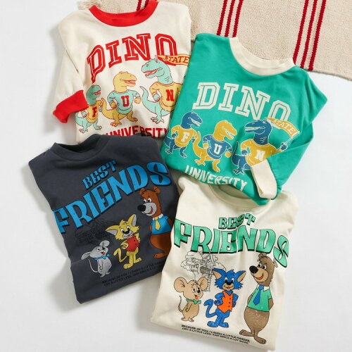 【⭐訂購⭐】 🇯🇵日本直送🌀可愛復古卡通圖案束袖tee［4款選］🌀[ELAA-0263][260310]