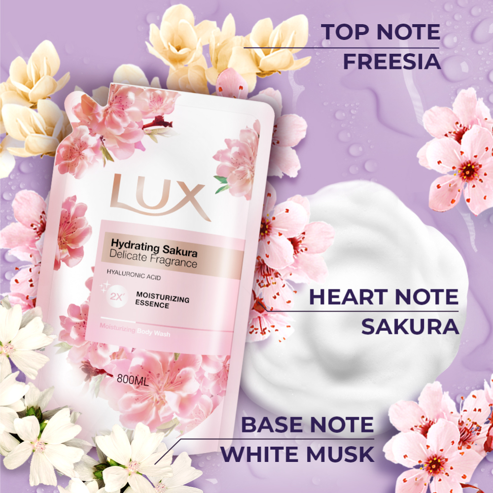 Lux Shower Cream (Refill Pack) 600ml / HHYDRATING SAKURA