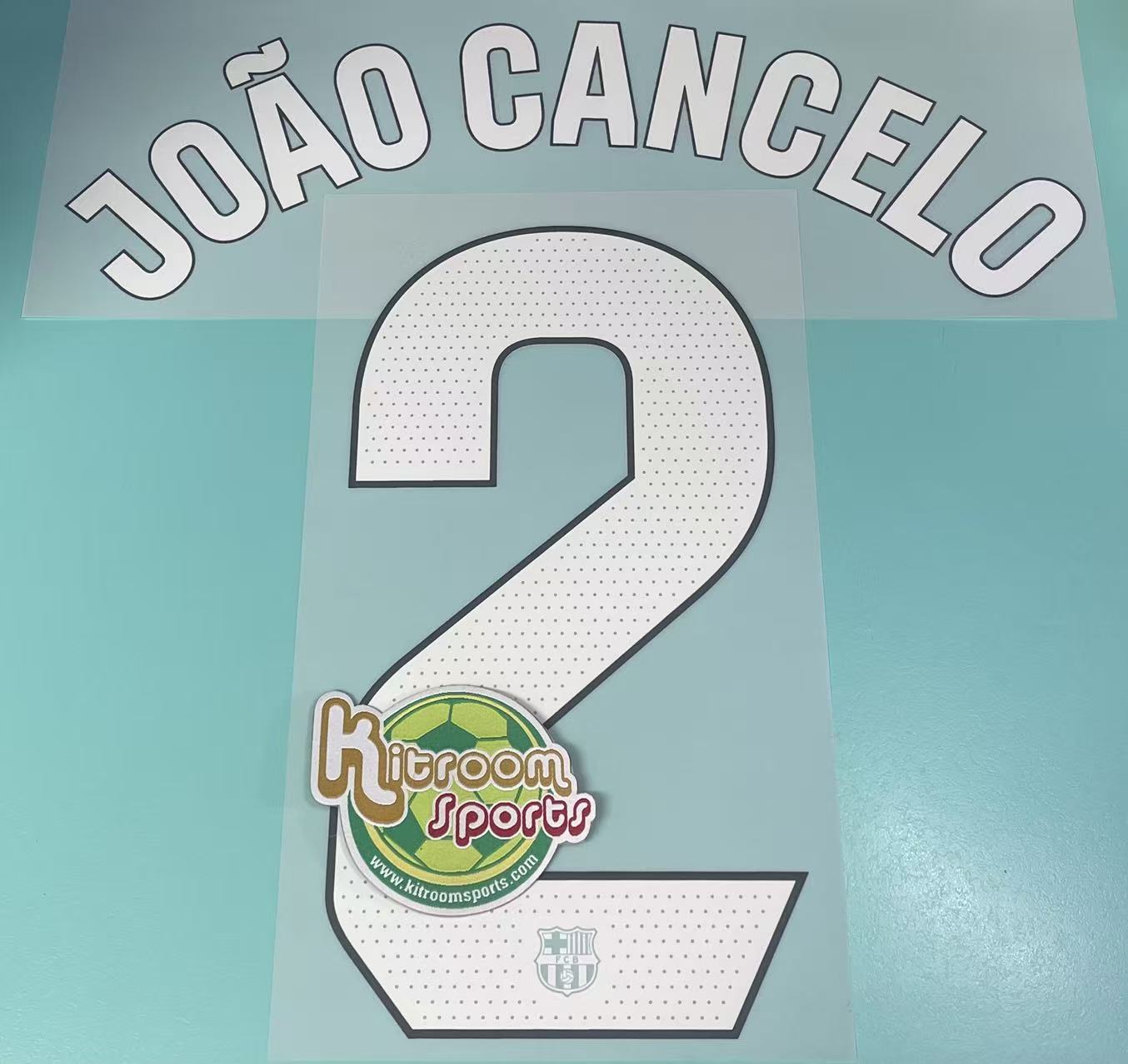 2023-24 Barcelona Home Nameset #2 JOAO CANCELO