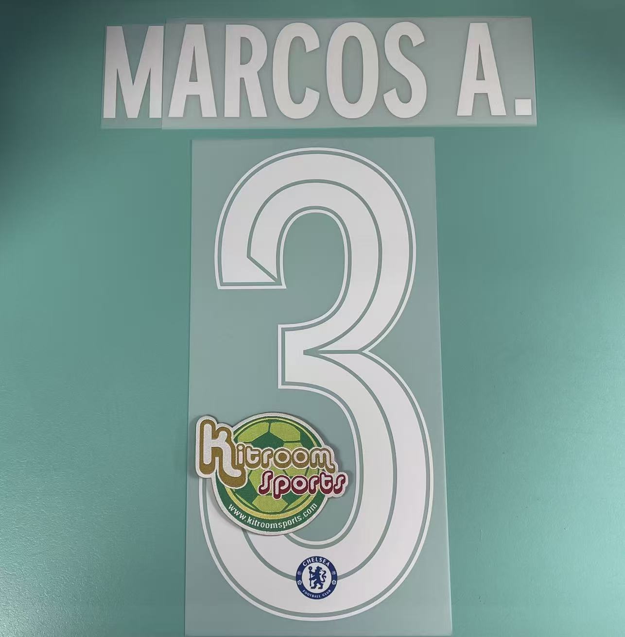 2021-22 Chelsea Home UCL Nameset #3 MARCOS A.