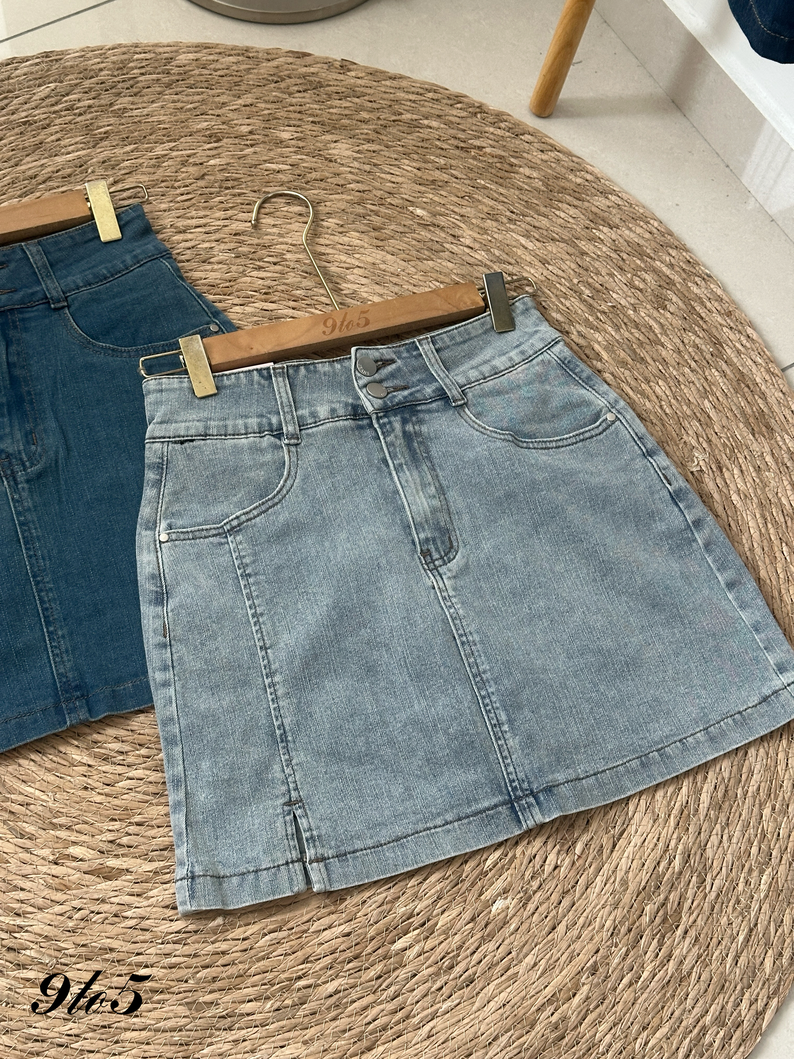 S1899 Denim Short Skirt - 3 Colors 