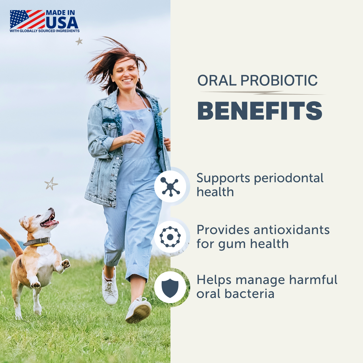 【美國 Four Leaf Rover】Oral Probiotics 口腔益生菌粉 81g｜改善口臭・護理牙齦・去除口腔有害菌・天然無添加