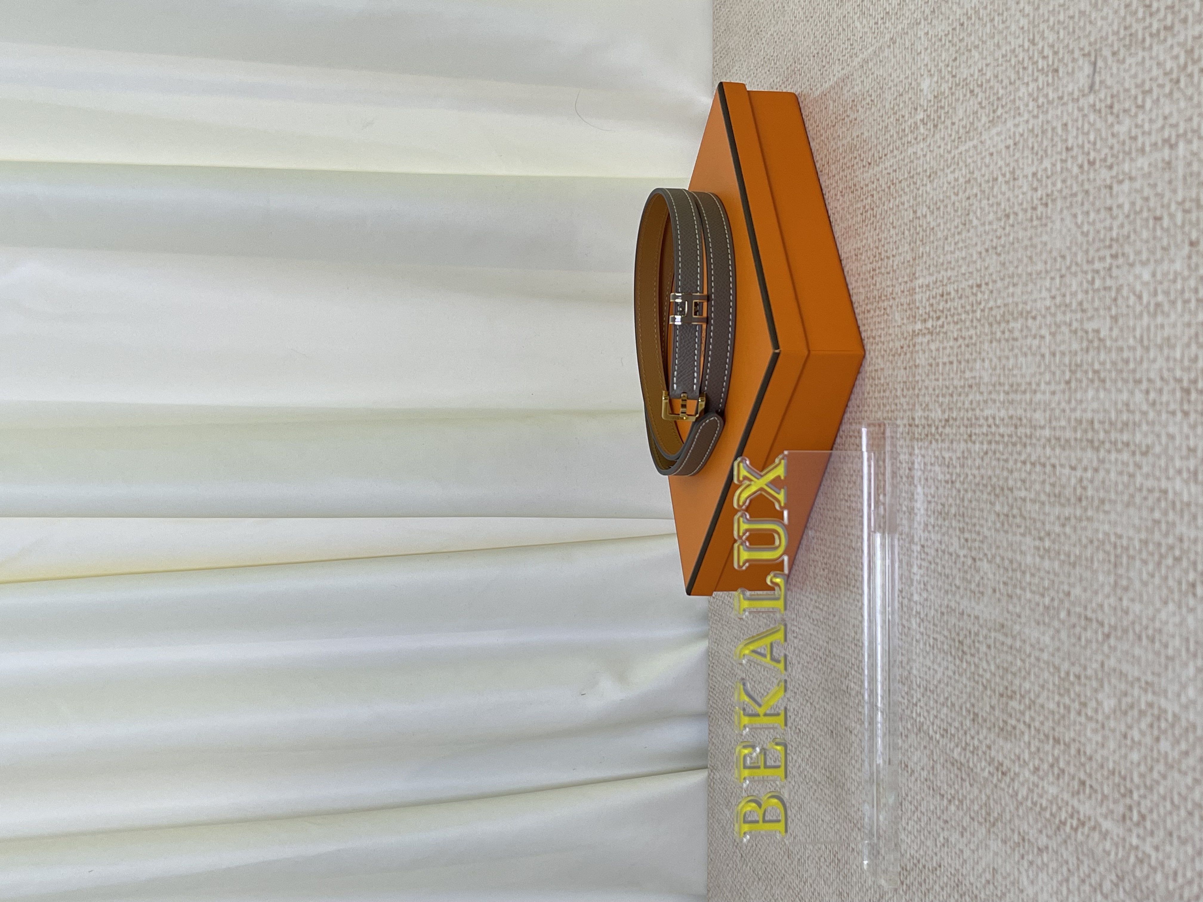 Pre owned Hermes pop h belt 65 epsom stamp U / Product Code: 26031108