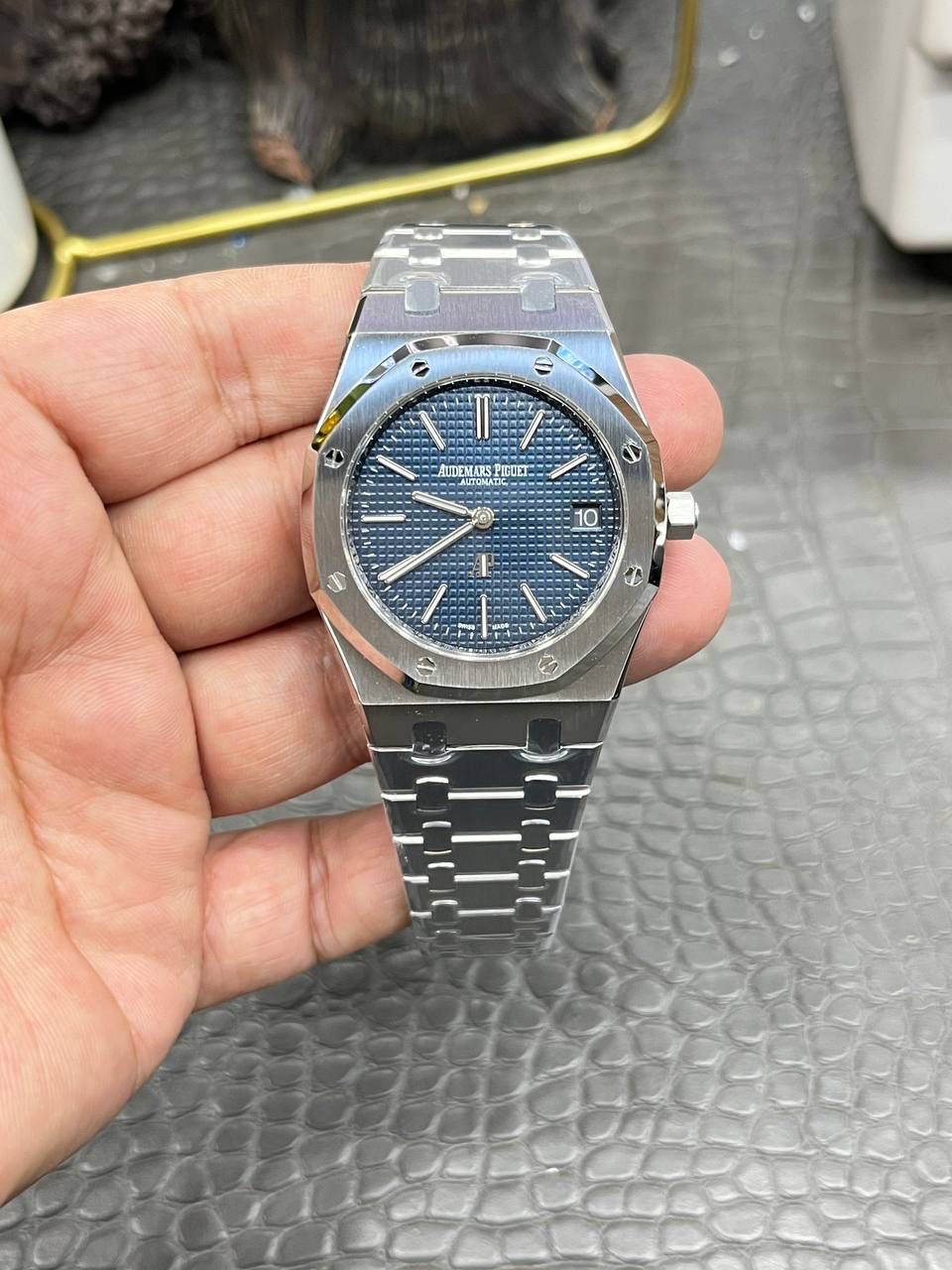 🚀爱彼16202ST皇家橡树系列/39mm两针盘蓝面/西铁城9015改Calibre7121全自动机械💯