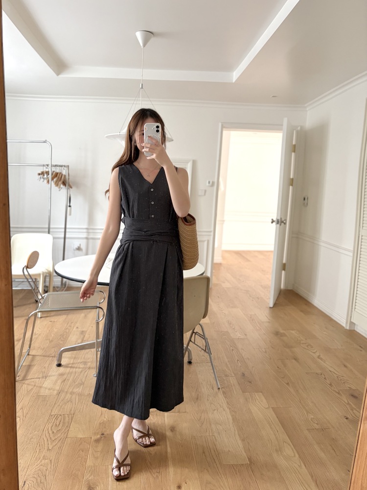 Arya Two-Way Textured Dress (Charcoal)