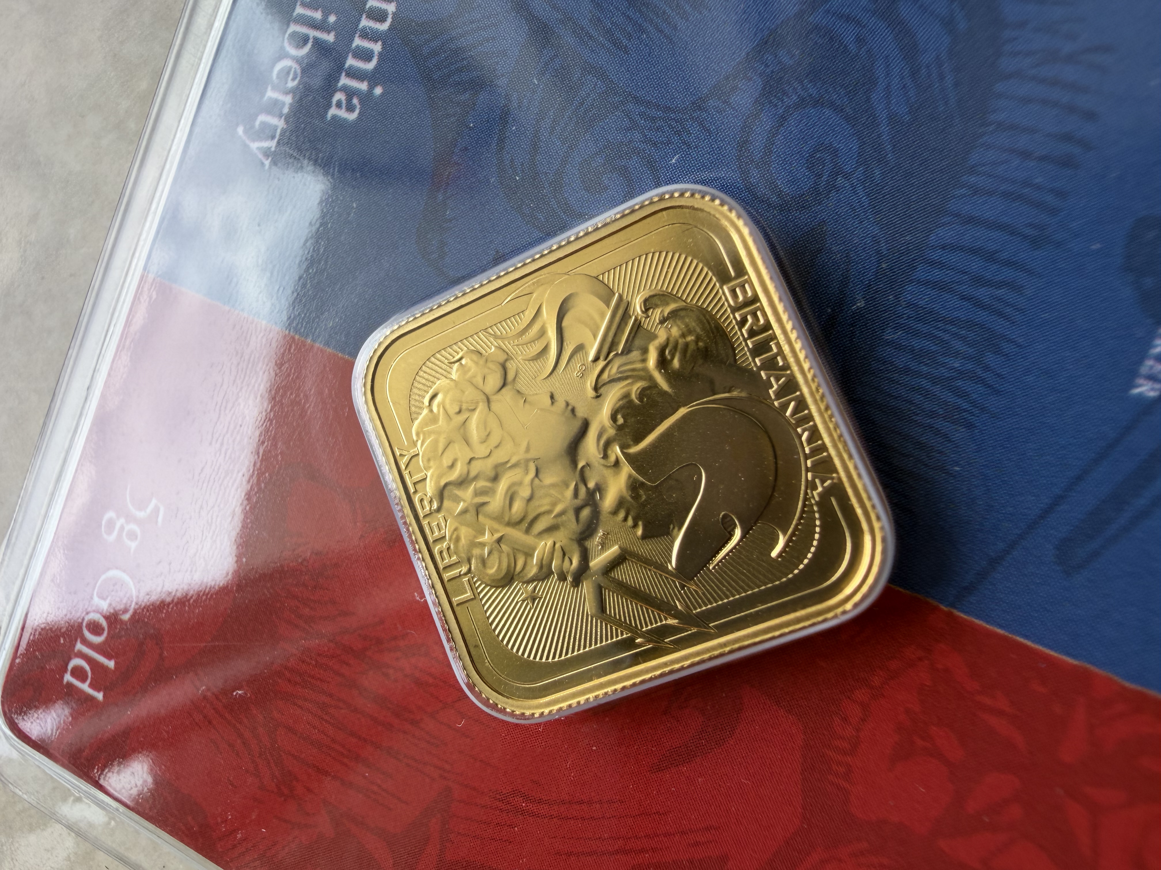(Nice SN: 1420) ROYAL MINT🇬🇧 Limited Britannia & Liberty 5g UK Fine Gold Bullion Bar 999.9 (Limited 1500pcs) 英国限量1500片金条