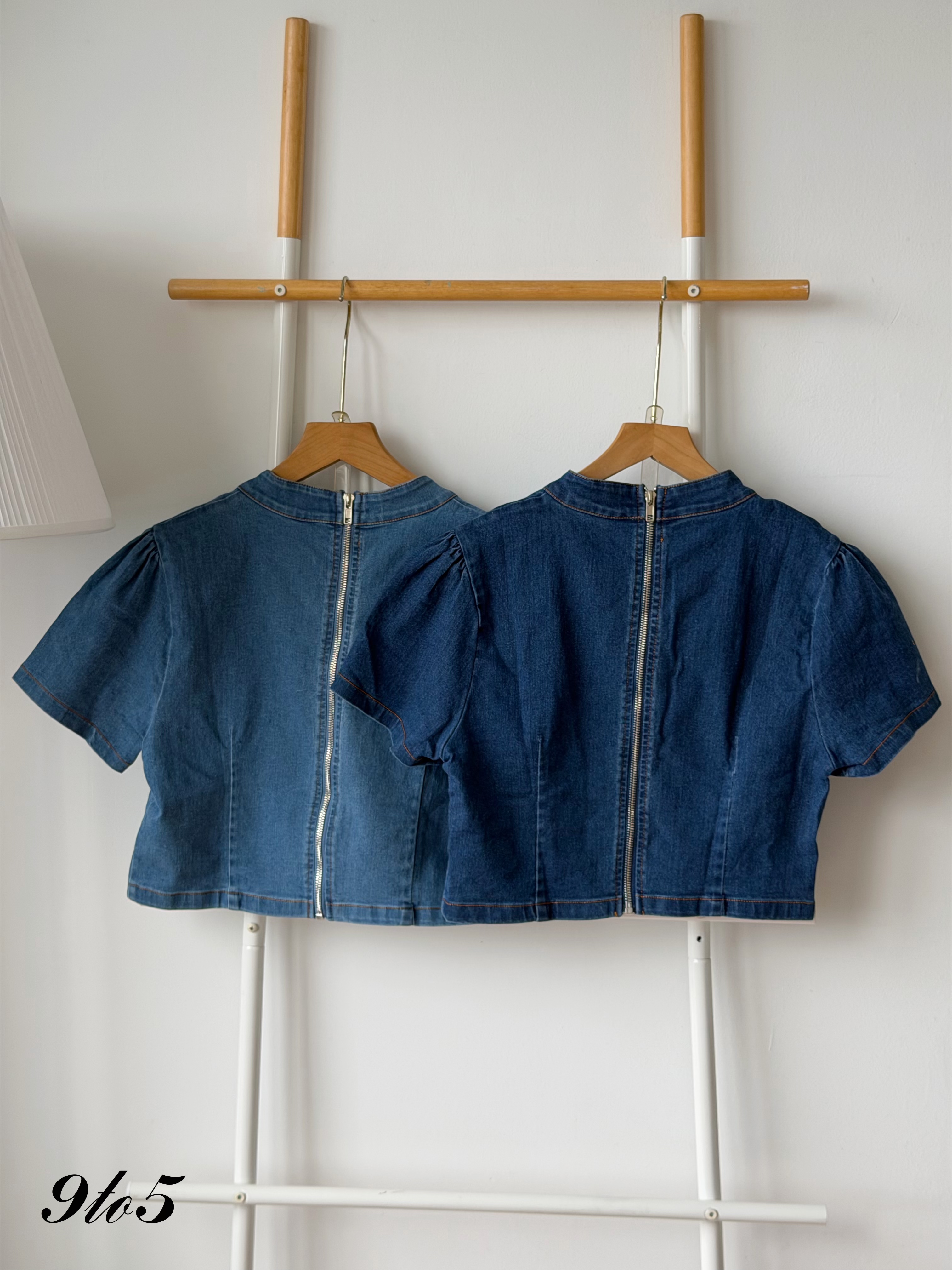 D2375 CNY Denim Matching Set - Dark Blue & Light Blue 