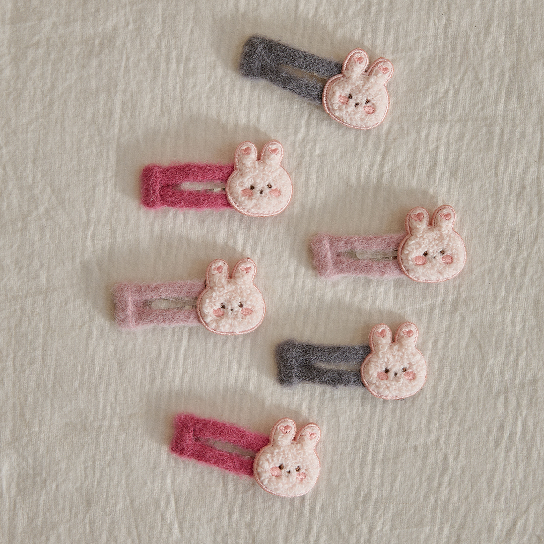 DOTTODOT 毛毛方形髮夾兩件套