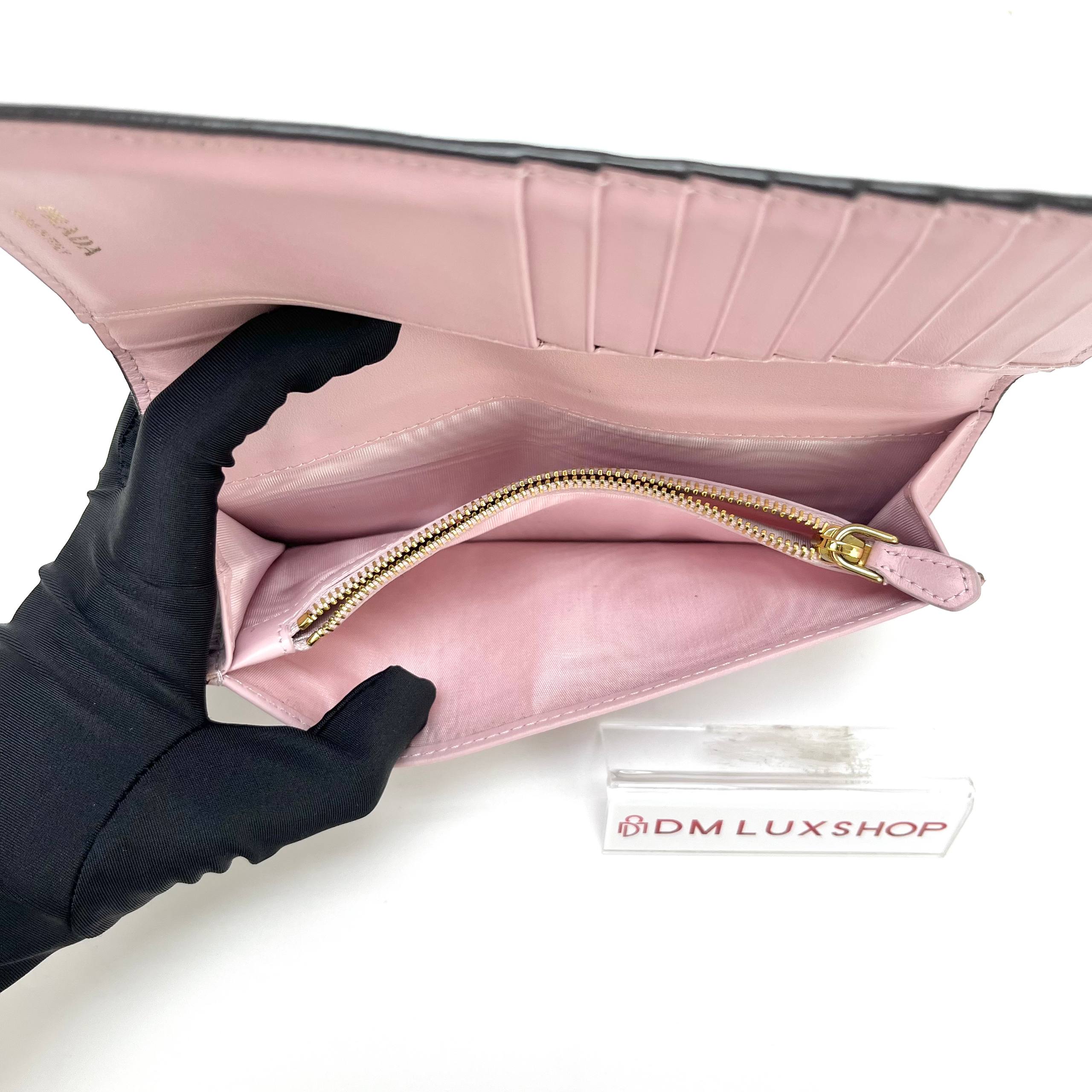 Prada Saffiano Tab Large Wallet 