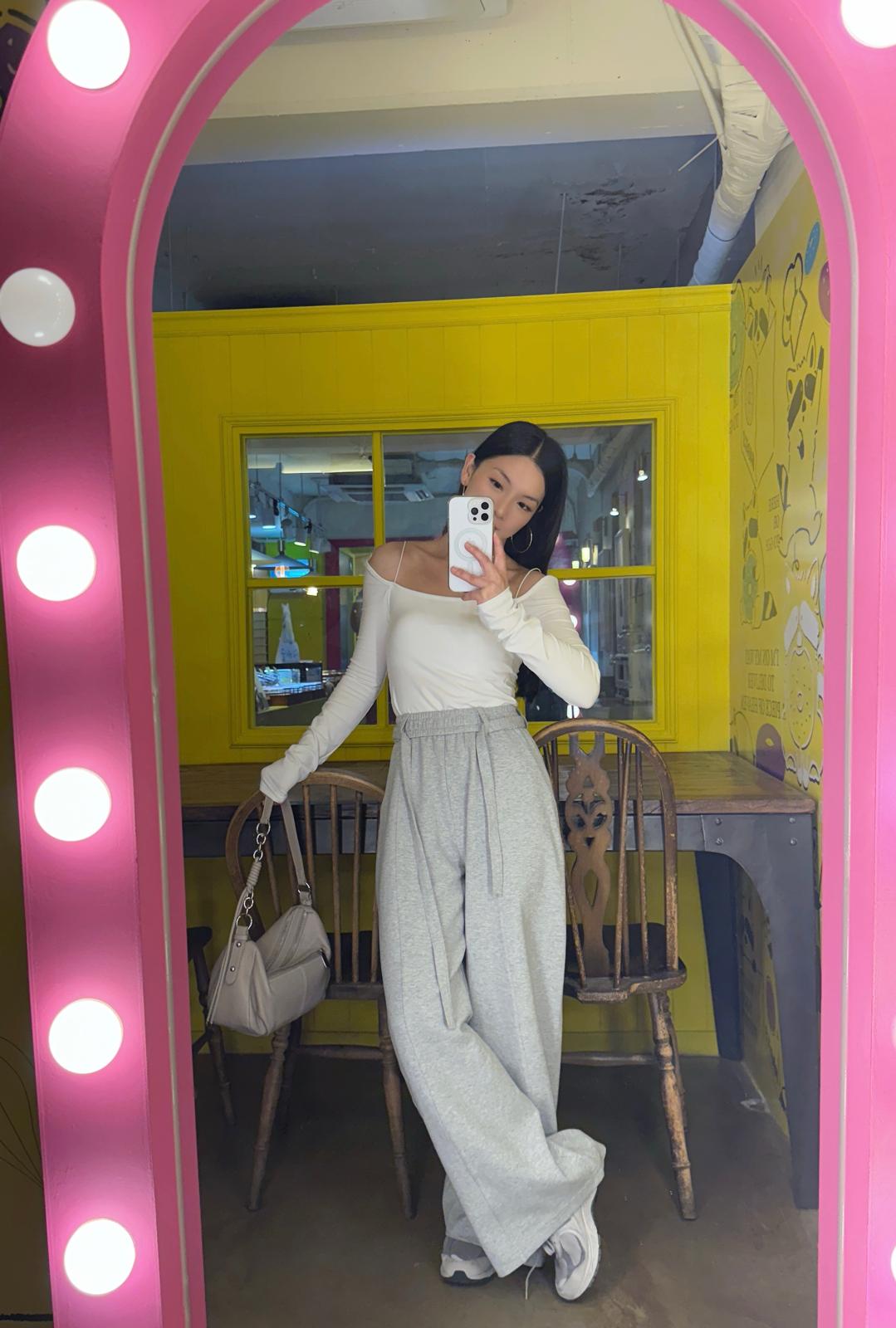 F03 前帶棉質休閑褲